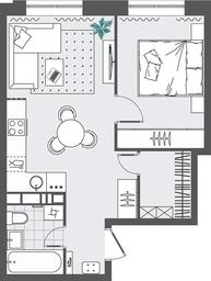 1-BD Apartment Sale, 40.04 sq. m. at Kvartal Rumyantsevo, ulitsa Admirala Kornilova, с1, Mosrentgen Settlement, Moscow, Russia #2 1-BD Apartment Sale, 40.04 sq. m. at Kvartal Rumyantsevo, ulitsa Admirala Kornilova, с1, Mosrentgen Settlement, Moscow, Russia #2