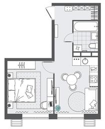 Apartment Sale, 34.72 sq. m. at Kvartal Rumyantsevo, ulitsa Admirala Kornilova, с1, Mosrentgen Settlement, Moscow, Russia #4