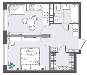 Apartment Sale, 36.02 sq. m. at Kvartal Rumyantsevo, ulitsa Admirala Kornilova, с1, Mosrentgen Settlement, Moscow, Russia #4