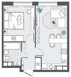 1-BD Apartment Sale, 38.28 sq. m. at Kvartal Rumyantsevo, ulitsa Admirala Kornilova, с1, Mosrentgen Settlement, Moscow, Russia #4