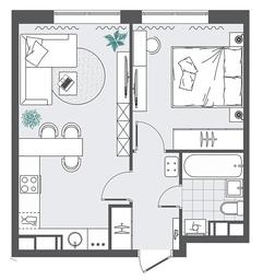 1-BD Apartment Sale, 38.28 sq. m. at Kvartal Rumyantsevo, ulitsa Admirala Kornilova, с1, Mosrentgen Settlement, Moscow, Russia #4