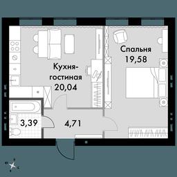 1-BD Apartment Sale, 47.7平方米 at Park Aprel, ulitsa Park Aprel, 1, Aprelevka, Naro-Fominskiy City District, Moscow Region, Russia #3 1-BD Apartment Sale, 47.7平方米 at Park Aprel, ulitsa Park Aprel, 1, Aprelevka, Naro-Fominskiy City District, Moscow Region, Russia #3