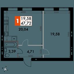 1-BD Apartment Sale, 47.7平方米 at Park Aprel, ulitsa Park Aprel, 1, Aprelevka, Naro-Fominskiy City District, Moscow Region, Russia #2 1-BD Apartment Sale, 47.7平方米 at Park Aprel, ulitsa Park Aprel, 1, Aprelevka, Naro-Fominskiy City District, Moscow Region, Russia #2