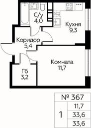 Apartment Sale, 33.6 sq. m. at Tsvetochnye Poliany, kvartal № 23, Filimonkovskoye Municipal Formation, Moscow, Russia #2 Apartment Sale, 33.6 sq. m. at Tsvetochnye Poliany, kvartal № 23, Filimonkovskoye Municipal Formation, Moscow, Russia #2