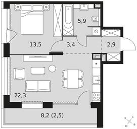 2-BD Apartment Sale, 50.5 sq. m. at The Lake, Snezhnaya Street, 22, Moscow, Russia #3 2-BD Apartment Sale, 50.5 sq. m. at The Lake, Snezhnaya Street, 22, Moscow, Russia #3