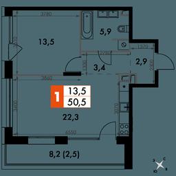 2-BD Apartment Sale, 50.5 sq. m. at The Lake, Snezhnaya Street, 22, Moscow, Russia #2 2-BD Apartment Sale, 50.5 sq. m. at The Lake, Snezhnaya Street, 22, Moscow, Russia #2