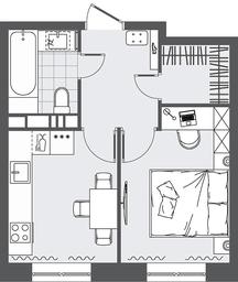 Apartment Sale, 32.17 sq. m. at Kvartal Rumyantsevo, ulitsa Admirala Kornilova, с1, Mosrentgen Settlement, Moscow, Russia #2 Apartment Sale, 32.17 sq. m. at Kvartal Rumyantsevo, ulitsa Admirala Kornilova, с1, Mosrentgen Settlement, Moscow, Russia #2
