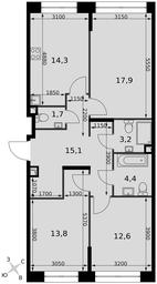 3-BD Apartment Sale, 83平方米 at Sydney City, Shenogina Street, 2, Moscow, Russia #4