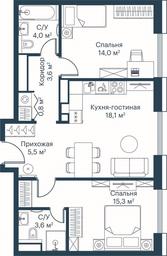 2-BD Apartment Sale, 65.1 sq. m. at City Bay, Volokolamskoye Highway, 95с3, Moscow, Russia #2 2-BD Apartment Sale, 65.1 sq. m. at City Bay, Volokolamskoye Highway, 95с3, Moscow, Russia #2