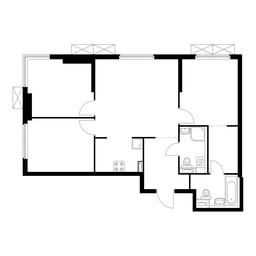 3-BD Apartment Sale, 75.7 sq. m. at Holland Park, Volokolamskoye Highway, 71/13к1, Moscow, Russia #2