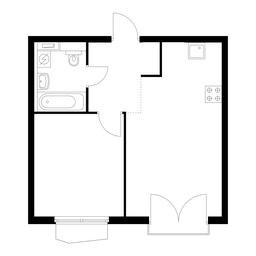 1-BD Apartment Sale, 40.8平方米 at Holland Park, Volokolamskoye Highway, 71/13к1, Moscow, Russia #4