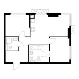 2-BD Apartment Sale, 59.6平方米 at Holland Park, Volokolamskoye Highway, 71/13к1, Moscow, Russia #2