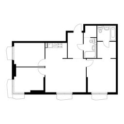 3-BD Apartment Sale, 78.6平方米 at Holland Park, Volokolamskoye Highway, 71/13к1, Moscow, Russia #4