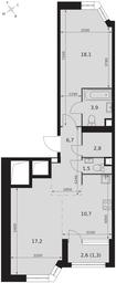 2-BD Apartment Sale, 62.2平方米 at Arkhitektor, Akademika Volgina Street, 2Д, Moscow, Russia #4