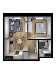 1-BD Apartment Sale, 38.28 sq. m. at Kvartal Rumyantsevo, ulitsa Admirala Kornilova, с1, Mosrentgen Settlement, Moscow, Russia #3