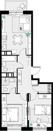 1-BD Apartment Sale, 57.7平方米 at Tsvetochnye Poliany, kvartal № 23, Filimonkovskoye Municipal Formation, Moscow, Russia #3 1-BD Apartment Sale, 57.7平方米 at Tsvetochnye Poliany, kvartal № 23, Filimonkovskoye Municipal Formation, Moscow, Russia #3