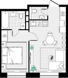 1-BD Apartment Sale, 37.82 sq. m. at Tsvetochnye Polyany City, kvartal № 165, Filimonkovskoye Municipal Formation, Moscow, Russia #2 1-BD Apartment Sale, 37.82 sq. m. at Tsvetochnye Polyany City, kvartal № 165, Filimonkovskoye Municipal Formation, Moscow, Russia #2