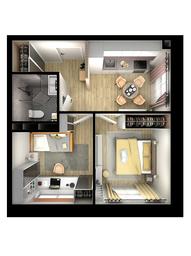 1-BD Apartment Sale, 37.82 sq. m. at Tsvetochnye Polyany City, kvartal № 165, Filimonkovskoye Municipal Formation, Moscow, Russia #3 1-BD Apartment Sale, 37.82 sq. m. at Tsvetochnye Polyany City, kvartal № 165, Filimonkovskoye Municipal Formation, Moscow, Russia #3