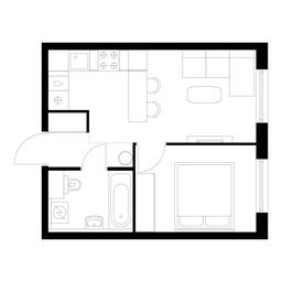 1-BD Apartment Sale, 32.3 sq. m. at Kutuzovskiy Kvartal, Ivana Franko Street, 20к1, Moscow, Russia #3