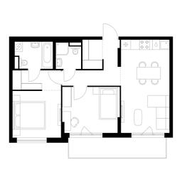 2-BD Apartment Sale, 57.7平方米 at Kutuzovskiy Kvartal, Ivana Franko Street, 20к1, Moscow, Russia #4