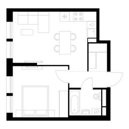 1-BD Apartment Sale, 39.8平方米 at Kutuzovskiy Kvartal, Ivana Franko Street, 20к1, Moscow, Russia #4