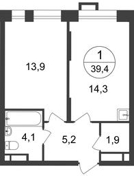 Apartment Sale, 39.4 sq. m. at Pervyi Moskovskiy, ulitsa Bianki, 1, Moskovskiy, Moscow, Russia #2 Apartment Sale, 39.4 sq. m. at Pervyi Moskovskiy, ulitsa Bianki, 1, Moskovskiy, Moscow, Russia #2