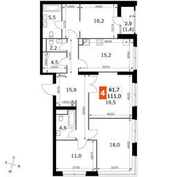 4-BD Apartment Sale, 111 sq. m. at Sky Garden, Stroitelny Drive, 9с6, Moscow, Russia #4