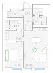 2-BD Apartment Sale, 141平方米 at Duo House, Sofiyskaya Embankment, 34с3, Moscow, Russia #3 2-BD Apartment Sale, 141平方米 at Duo House, Sofiyskaya Embankment, 34с3, Moscow, Russia #3
