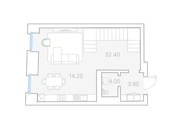 3-BD Apartment Sale, 134.1平方米 at Duo House, Sofiyskaya Embankment, 34с3, Moscow, Russia #4
