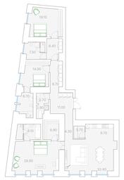 3-BD Apartment Sale, 179.3平方米 at Duo House, Sofiyskaya Embankment, 34с3, Moscow, Russia #3