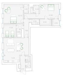 3-BD Apartment Sale, 188.8平方米 at Duo House, Sofiyskaya Embankment, 34с3, Moscow, Russia #2 3-BD Apartment Sale, 188.8平方米 at Duo House, Sofiyskaya Embankment, 34с3, Moscow, Russia #2