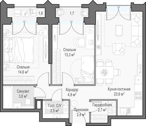 1-BD Apartment Sale, 70.1 sq. m. at Dostizhenie, Akademika Korolyova Street, 21, Moscow, Russia #2 1-BD Apartment Sale, 70.1 sq. m. at Dostizhenie, Akademika Korolyova Street, 21, Moscow, Russia #2