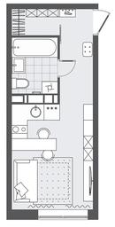 Apartment Sale, 22.51 sq. m. at Kvartal Rumyantsevo, ulitsa Admirala Kornilova, с1, Mosrentgen Settlement, Moscow, Russia #4