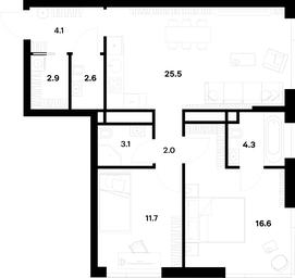 1-BD Apartment Sale, 73 sq. m. at Alia, Lyotnaya Street, 95Бк2, Moscow, Russia #2