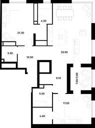 1-BD Apartment Sale, 114.5平方米 at Alia, Lyotnaya Street, 95Бк2, Moscow, Russia #3 1-BD Apartment Sale, 114.5平方米 at Alia, Lyotnaya Street, 95Бк2, Moscow, Russia #3