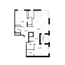 1-BD Apartment Sale, 114.5平方米 at Alia, Lyotnaya Street, 95Бк2, Moscow, Russia #2 1-BD Apartment Sale, 114.5平方米 at Alia, Lyotnaya Street, 95Бк2, Moscow, Russia #2