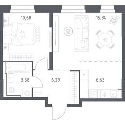 Apartment Sale, 43.02 sq. m. at Kvartal Strogino, zhiloy kompleks Kvartal Strogino, Krasnogorsk, Moscow Region, Russia #4