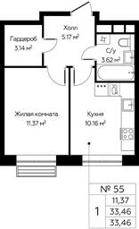 Apartment Sale, 33.46平方米 at Tsvetochnye Polyany City, kvartal № 165, Filimonkovskoye Municipal Formation, Moscow, Russia #2 Apartment Sale, 33.46平方米 at Tsvetochnye Polyany City, kvartal № 165, Filimonkovskoye Municipal Formation, Moscow, Russia #2
