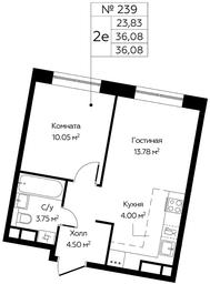 1-BD Apartment Sale, 36.08 sq. m. at Tsvetochnye Polyany City, kvartal № 165, Filimonkovskoye Municipal Formation, Moscow, Russia #2 1-BD Apartment Sale, 36.08 sq. m. at Tsvetochnye Polyany City, kvartal № 165, Filimonkovskoye Municipal Formation, Moscow, Russia #2