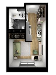 Apartment Sale, 21.71 sq. m. at Tsvetochnye Polyany City, kvartal № 165, Filimonkovskoye Municipal Formation, Moscow, Russia #3 Apartment Sale, 21.71 sq. m. at Tsvetochnye Polyany City, kvartal № 165, Filimonkovskoye Municipal Formation, Moscow, Russia #3