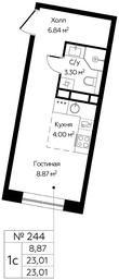 Apartment Sale, 23.01 sq. m. at Tsvetochnye Polyany City, kvartal № 165, Filimonkovskoye Municipal Formation, Moscow, Russia #2 Apartment Sale, 23.01 sq. m. at Tsvetochnye Polyany City, kvartal № 165, Filimonkovskoye Municipal Formation, Moscow, Russia #2