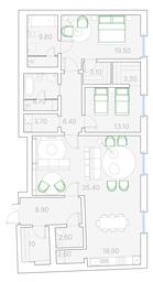 1-BD Apartment Sale, 117.8 sq. m. at Duo House, Sofiyskaya Embankment, 34с3, Moscow, Russia #3 1-BD Apartment Sale, 117.8 sq. m. at Duo House, Sofiyskaya Embankment, 34с3, Moscow, Russia #3