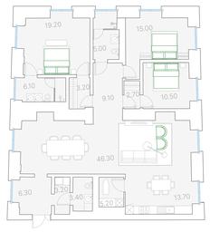 3-BD Apartment Sale, 156平方米 at Duo House, Sofiyskaya Embankment, 34с3, Moscow, Russia #3 3-BD Apartment Sale, 156平方米 at Duo House, Sofiyskaya Embankment, 34с3, Moscow, Russia #3
