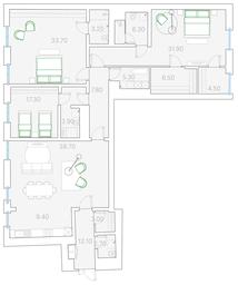3-BD Apartment Sale, 188.7平方米 at Duo House, Sofiyskaya Embankment, 34с3, Moscow, Russia #2 3-BD Apartment Sale, 188.7平方米 at Duo House, Sofiyskaya Embankment, 34с3, Moscow, Russia #2