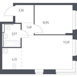 Apartment Sale, 40.79 sq. m. at Egorovo Park, 1-y kvartal, posyolok Zhilino-1, Lubertsy City District, Moscow Region, Russia #3 Apartment Sale, 40.79 sq. m. at Egorovo Park, 1-y kvartal, posyolok Zhilino-1, Lubertsy City District, Moscow Region, Russia #3