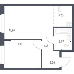 Apartment Sale, 40.79 sq. m. at Egorovo Park, 1-y kvartal, posyolok Zhilino-1, Lubertsy City District, Moscow Region, Russia #3 Apartment Sale, 40.79 sq. m. at Egorovo Park, 1-y kvartal, posyolok Zhilino-1, Lubertsy City District, Moscow Region, Russia #3