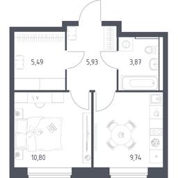 Apartment Sale, 35.83平方米 at Egorovo Park, 1-y kvartal, posyolok Zhilino-1, Lubertsy City District, Moscow Region, Russia #4