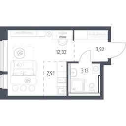 Apartment Sale, 22.28 sq. m. at Egorovo Park, 1-y kvartal, posyolok Zhilino-1, Lubertsy City District, Moscow Region, Russia #4