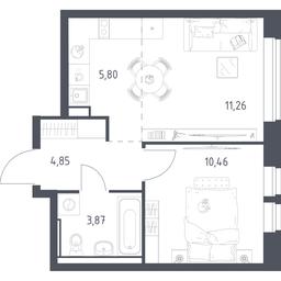 Apartment Sale, 36.24 sq. m. at Egorovo Park, 1-y kvartal, posyolok Zhilino-1, Lubertsy City District, Moscow Region, Russia #4
