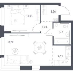 Apartment Sale, 40.79 sq. m. at Egorovo Park, 1-y kvartal, posyolok Zhilino-1, Lubertsy City District, Moscow Region, Russia #4